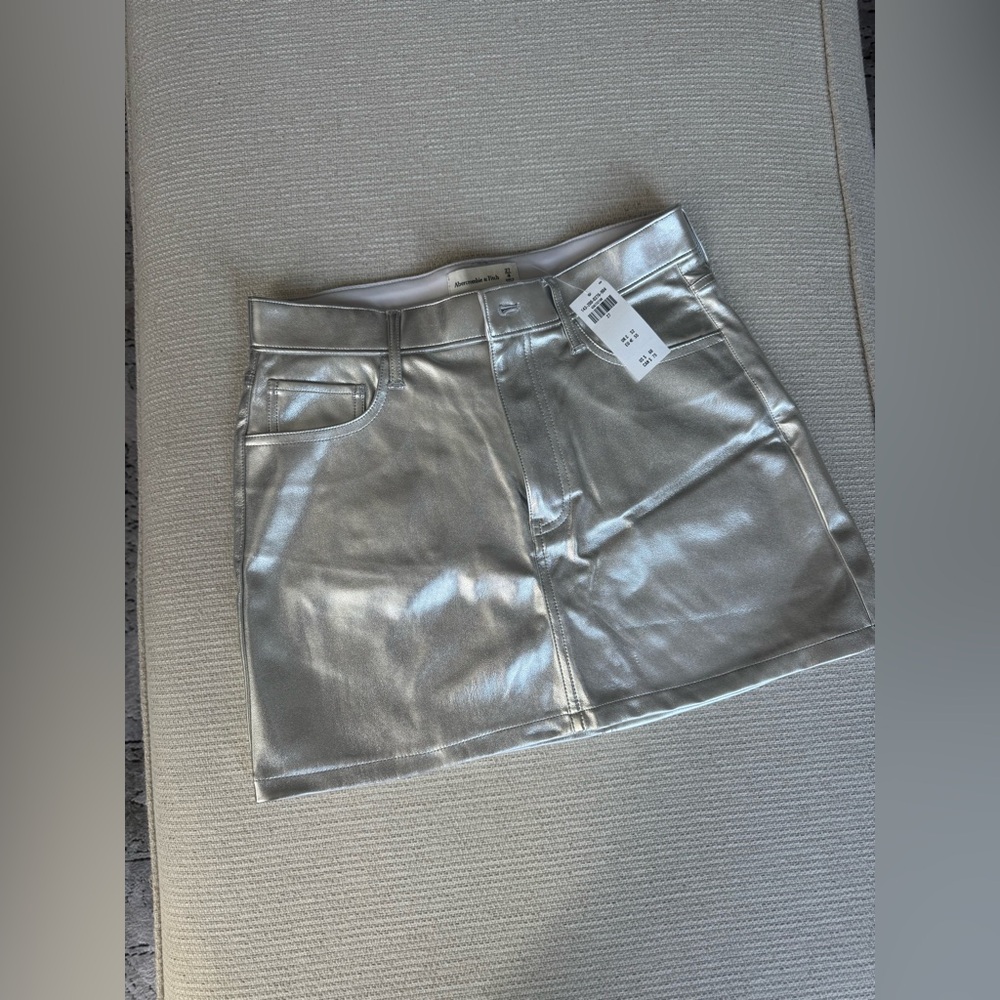 Abercrombie & Fitch Shimmering Silver Skirt
